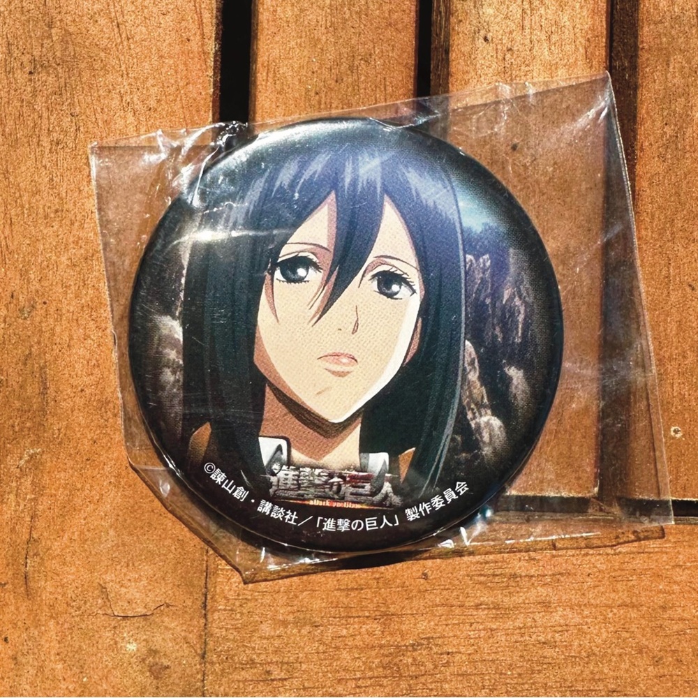 NEW Mikasa Ackerman Attack on Titan Magnet Anime Button